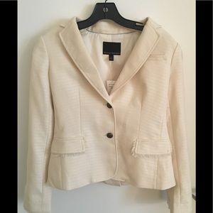 Banana Republic Cream Fringe Blazer